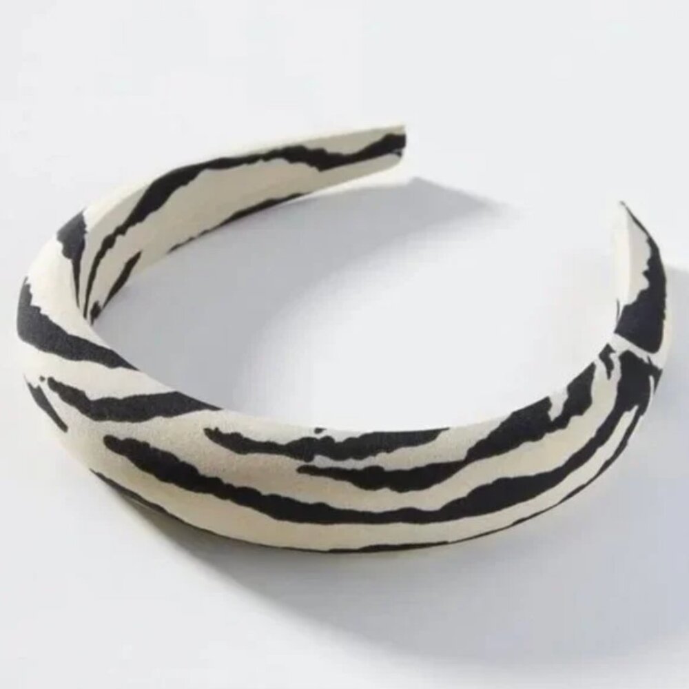 ⭐️ Printed Zebra Animal Boho Peasant Farm Hipster Hippie Art Deco Puffy Headband